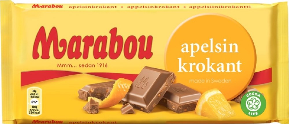 Marabou - Chocolade reep - Apelsin Krokant