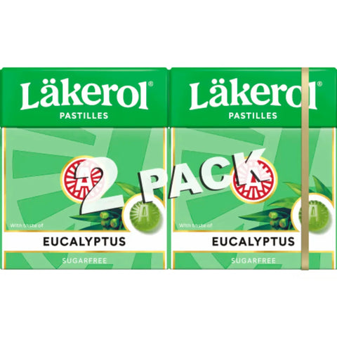 Läkerol - Eucalyptus - 2 pack THT 28-09-2025