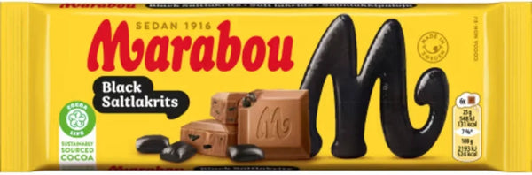 Marabou - Chocolade reep - Black Saltlakrits
