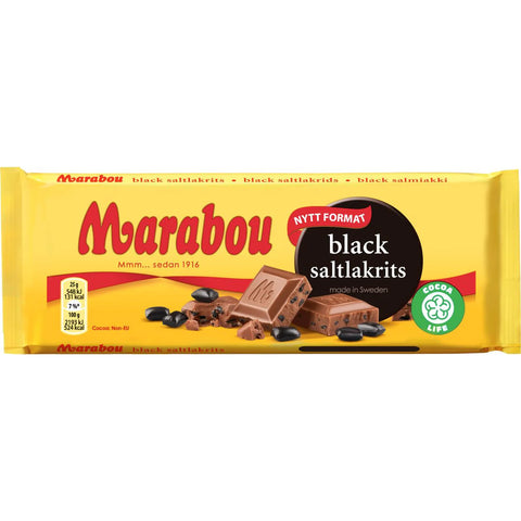 Marabou - Chocolade reep - Black Saltlakrits